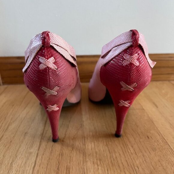 Vintage Stewart Weitzman for Martinique Lipstick Red pumps - Picture 1 of 13